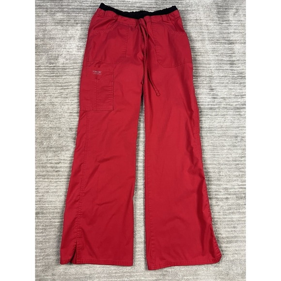 Cherokee Pants - Cherokee Scrub Pants Bottoms Womens Small Red Pull On 24001 Cotton Blend